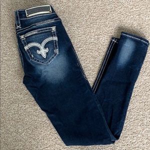 rock revival skinny jeans, worn once.